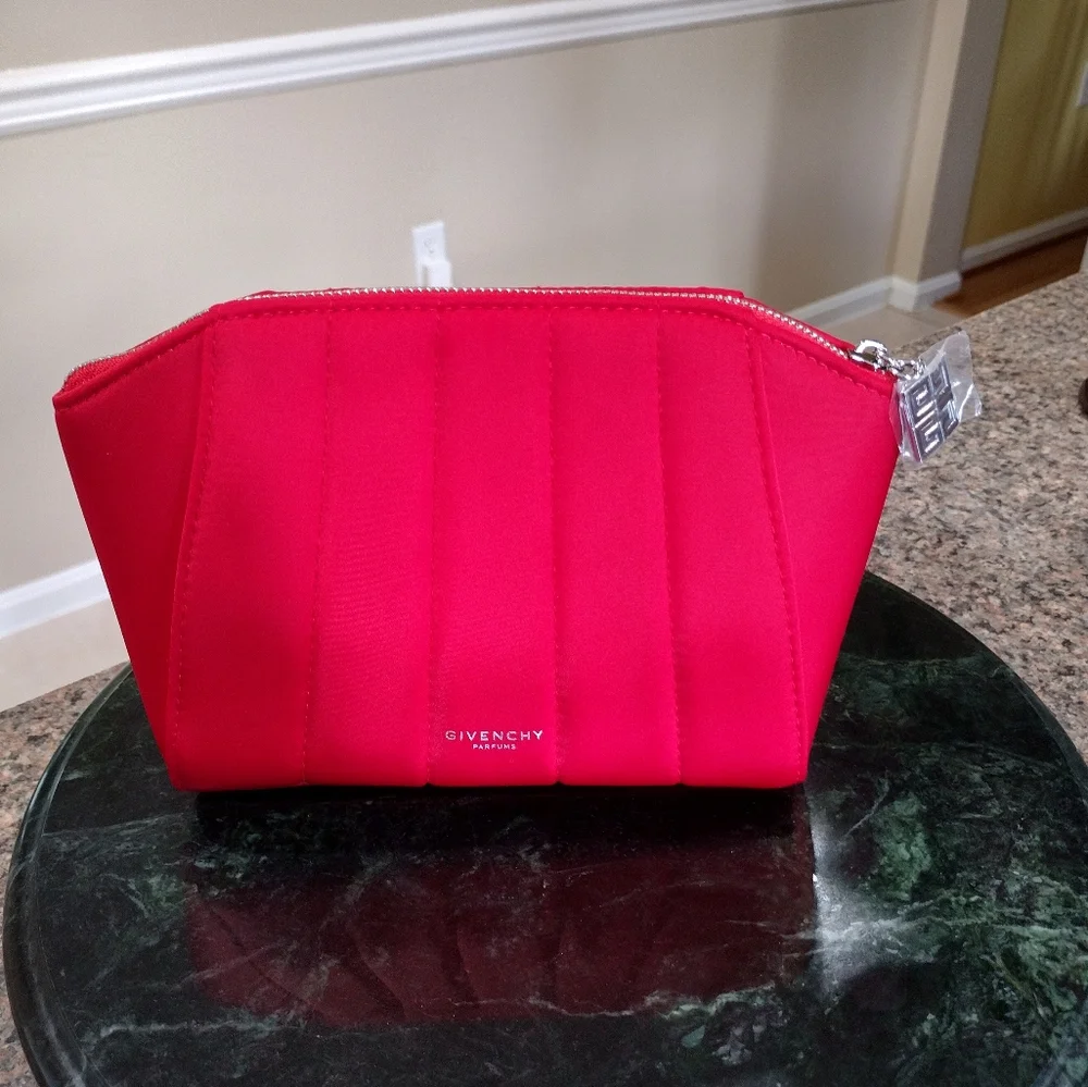 NWOT Givenchy Parfume Red Cosmetic bag